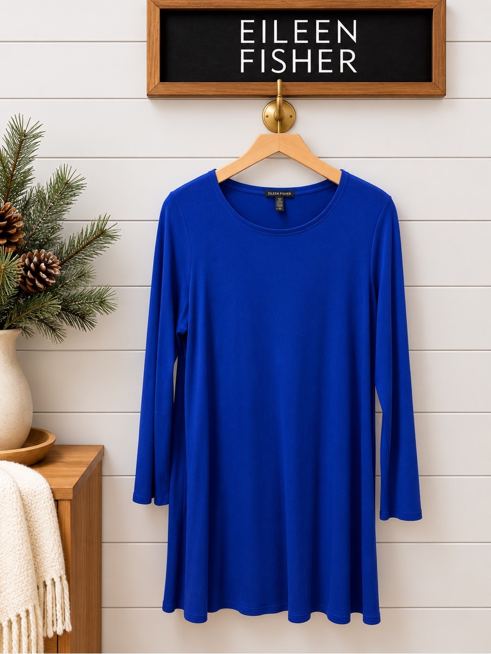 Eileen Fisher Royal Blue Jersey Tunic – Size L